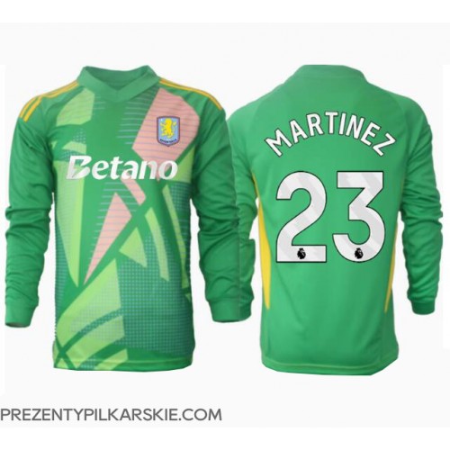 Stroje piłkarskie Aston Villa Emiliano Martinez #23 Bramkarskie Koszulka Podstawowej 2024-25 Długi Rękaw